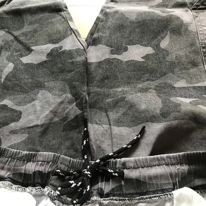 [BUNJANG] Spring/Autumn Washed Cotton Cargo Jogger Pants / <봄신상품> 봄가을용 워싱면 스트랩밴딩 카고조거팬츠