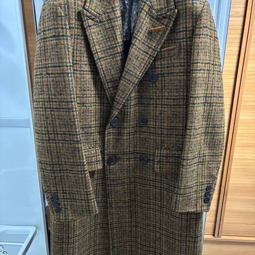 [BUNJANG] Customellow Check Coat 95 / 새상품급) 커스텀멜로우 체크 코트 95