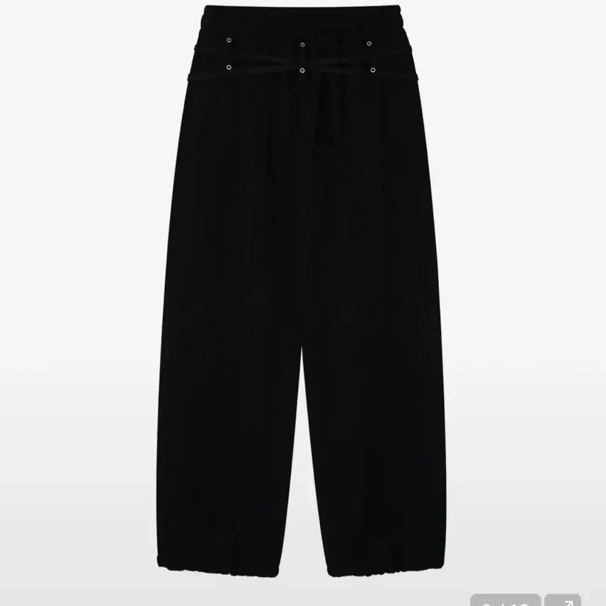 [BUNJANG] Kashiko Zenu Belt Sweat Pants Black / 카시코 kashiko zenu belt sweat pants black