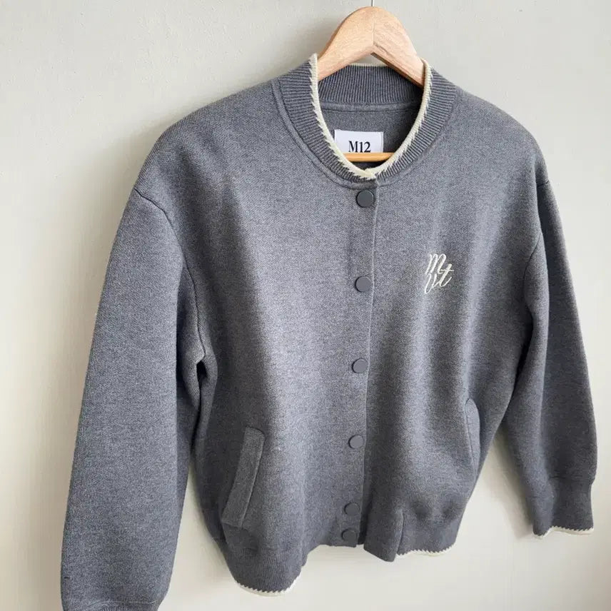 [BUNJANG] M12 Wool Blended Knitting Bomber Jacket / M12 울블렌디드 니팅 보머 점퍼