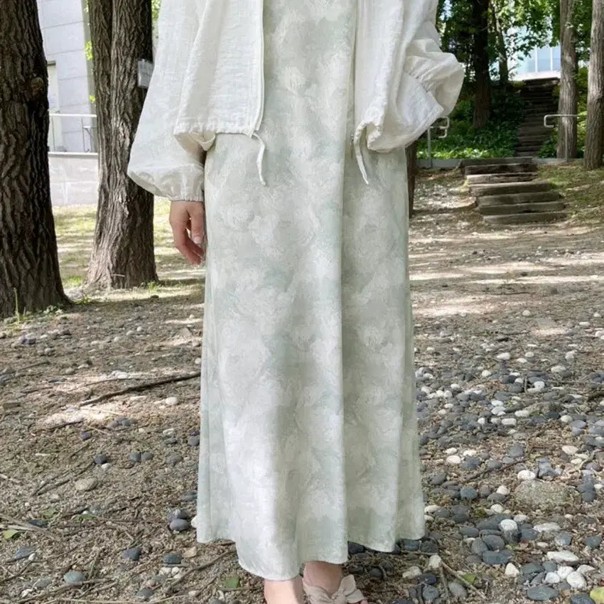 [BUNJANG] Floral Long Dress / 플라워 롱 원피스