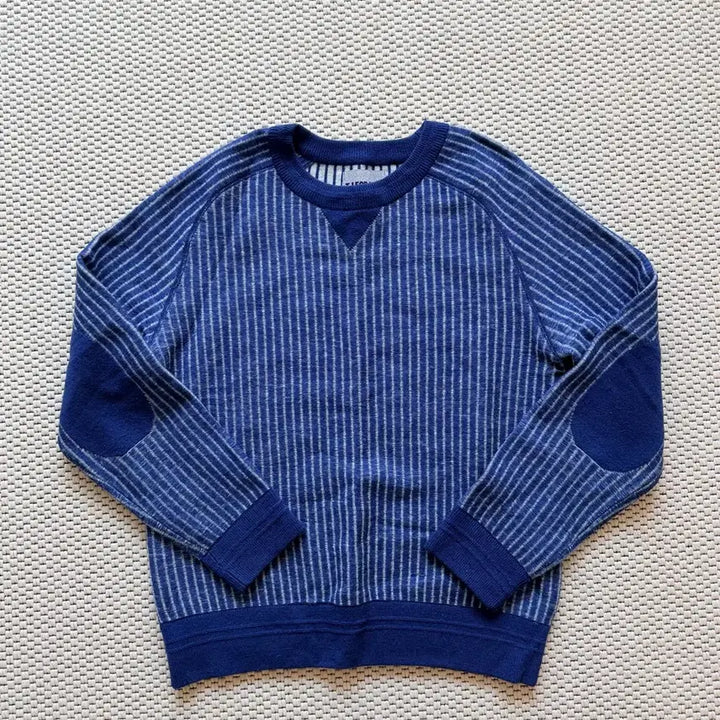 [BUNJANG] TI FOR MEN Navy Striped Knit Sweater / 티아이 포멘 니트 100사이즈