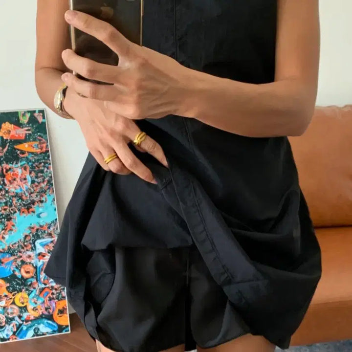 [BUNJANG] Black Mini Jumpsuit / 블랙 미니 점프수트