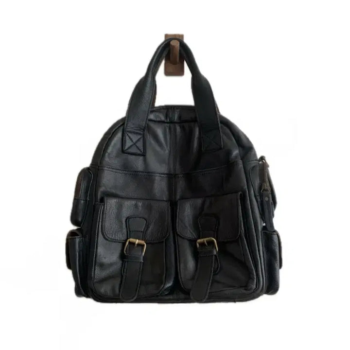 [BUNJANG] Vintage Real Leather Crossbody Bag / [빈티지] 가죽 리얼레더 가방 (크로스백 끈탈부착)