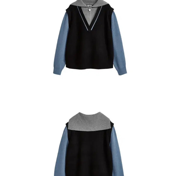 [BUNJANG] kuose Color Block Knit Sweater / [kuose] 새상품 쿠오세 배색 니트
