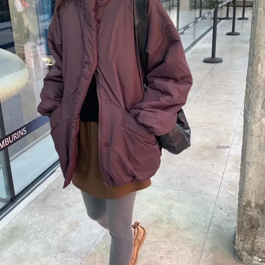 [BUNJANG] Rogaden Lightweight Padded Jacket (Burgundy) / 로가든 경량패딩 (버건디)