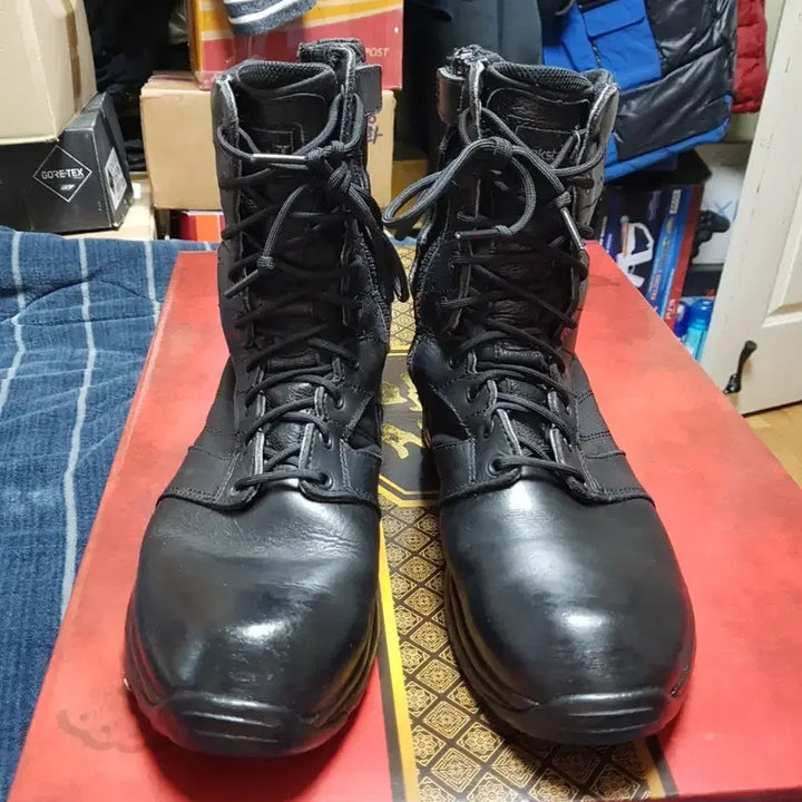 [BUNJANG] Treksta Black Tactical Zipper Walker Boots 260R / 트렉스타 검정색 택티컬 워커 지퍼 부츠 260R 판매