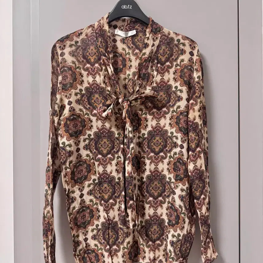 [BUNJANG] MANGO Paisley Tie Blouse XS / MANGO 망고 페이즐리 타이 블라우스 XS