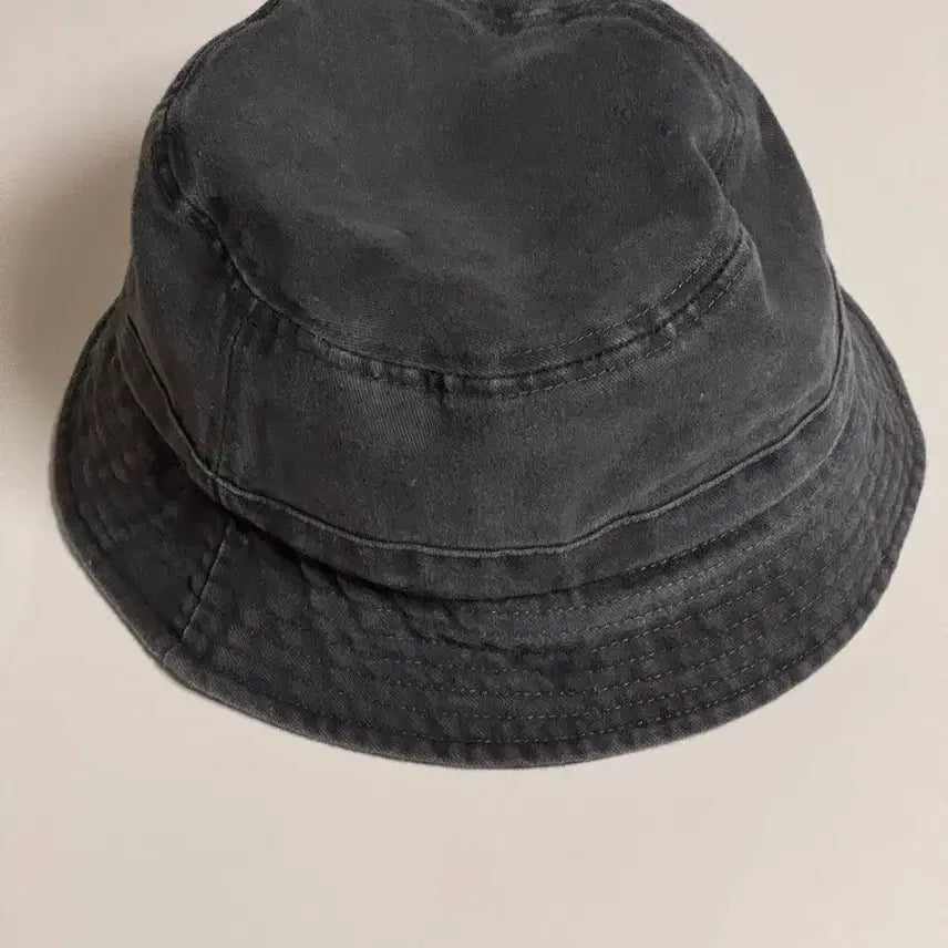 [BUNJANG] Luo S Pack Oversized Black Washed Bucket Hat / 루오에스팩 오버핏 워싱 라인 블랙 버킷햇