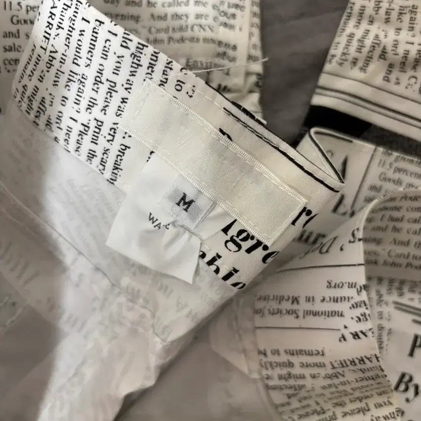 [BUNJANG] Printed Pattern Pants / 신문 프린팅 패턴 바지 팬츠