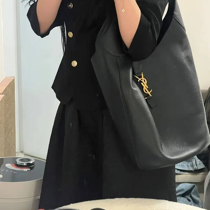 [BUNJANG] Saint Laurent Large Soft Hobo Bag / 생로랑 라지 소프트 호보백