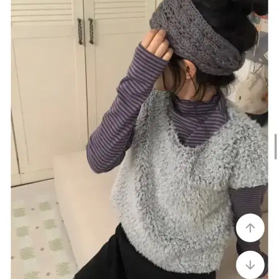 [BUNJANG] Keep Going Knitted Hairband / 에이블리 킵고잉 꼬임 니트 헤어밴드 그레이
