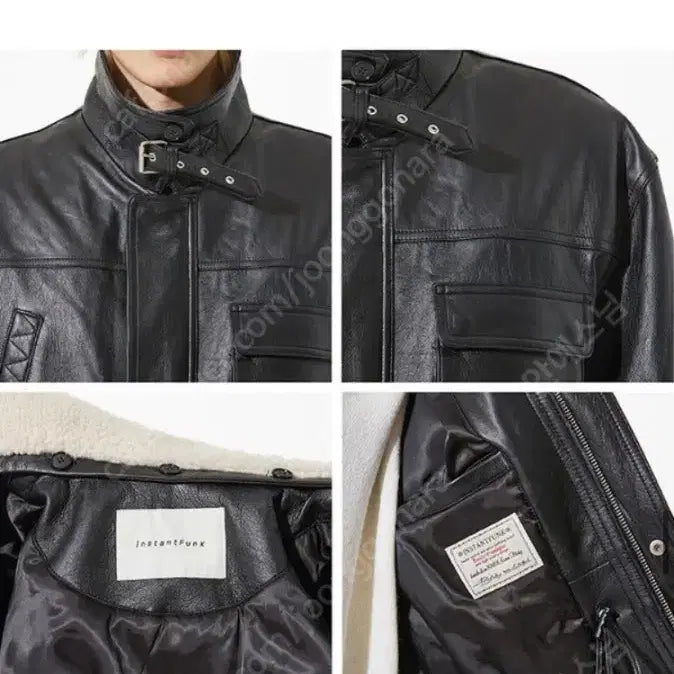 [BUNJANG] InstantFunk Real Leather Safari Fur Jacket (Size 2) / 인스턴트펑크 리얼 레더 사파리 퍼 자켓 2사이즈