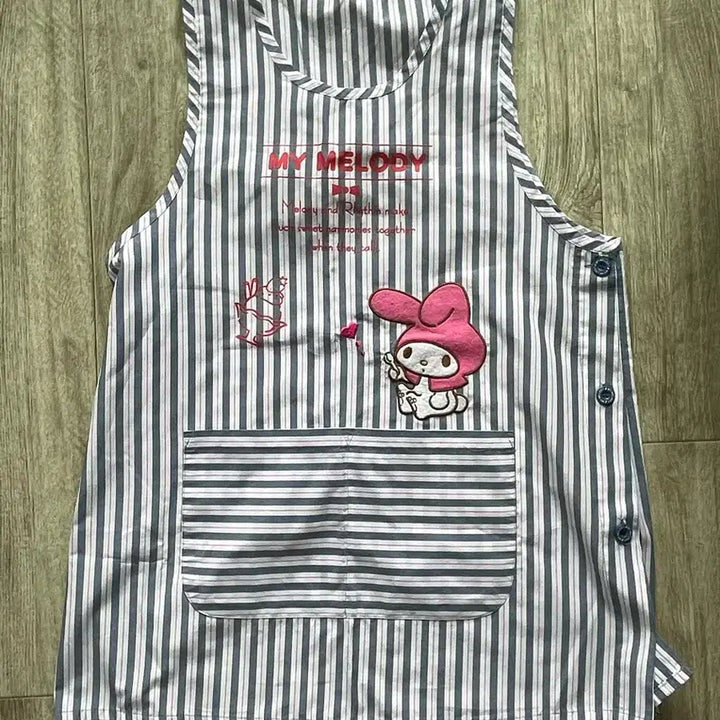 [BUNJANG] My Melody Striped Apron / 빈티지 마이멜로디 스트라이프 앞치마