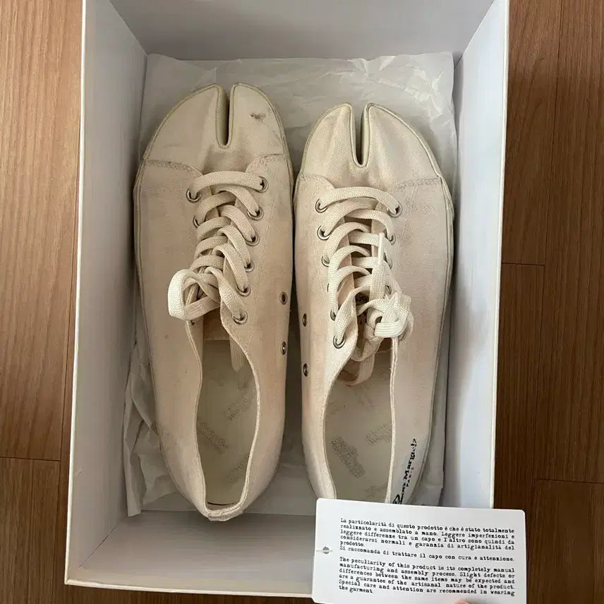 [BUNJANG] Maison Margiela Tabi White Sneakers (Size 270) / 풀박스 마르지엘라 타비 화이트 스니커즈 270