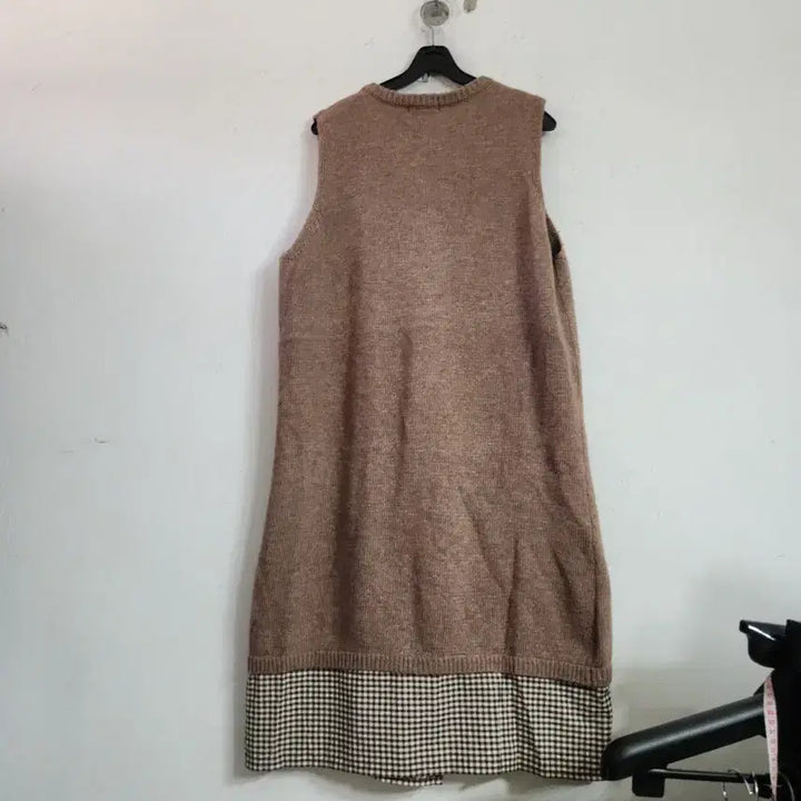 [BUNJANG] Vintage Brown Knit Long Vest / 빈티지브라운 니트 롱 조끼