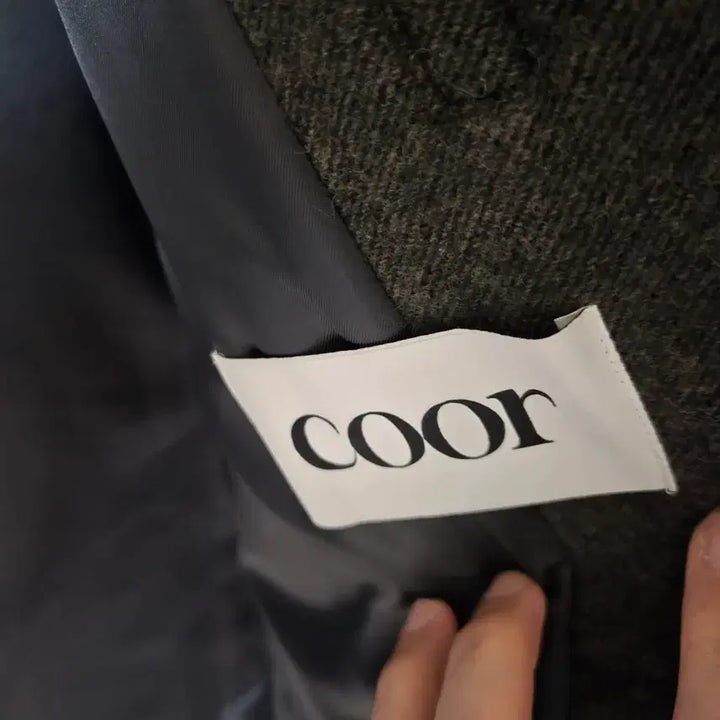 [BUNJANG] COOR Cashmere Blend Stand Collar Coat M / 쿠어 캐시미어 블렌드 스탠드 카라 코트 M사이즈
