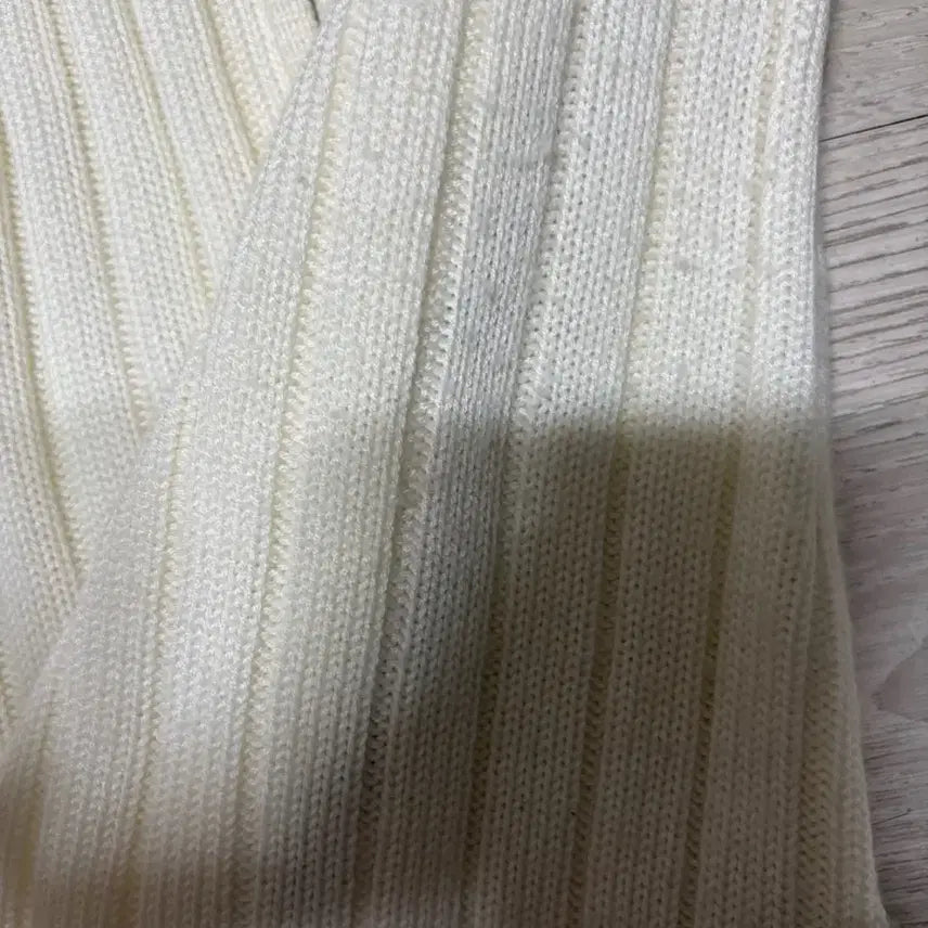 [BUNJANG] Layerloom White Fur Knit Zip-Up Jacket / 화이트 퍼 니트 집업 자켓 레이어룸 갸루