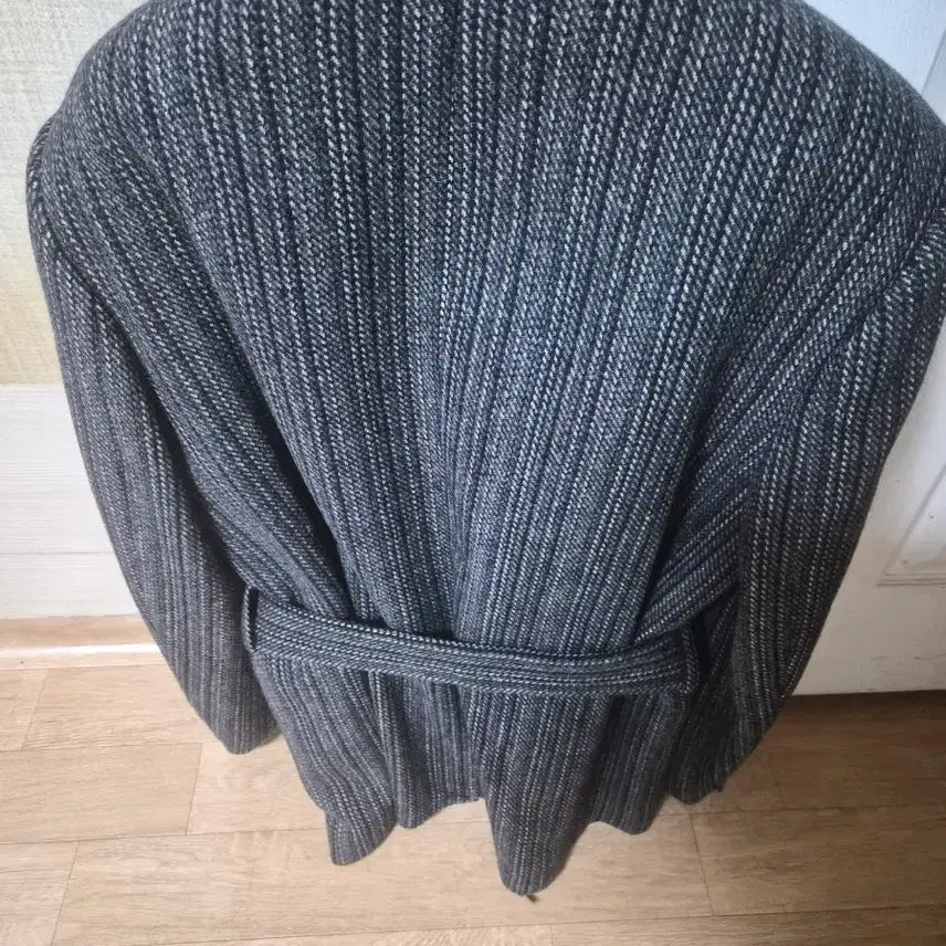 [BUNJANG] NOICE Herringbone Wool Car Coat Charcoal M / 노이스 헤링본 울 카 코트 차콜 M사이즈