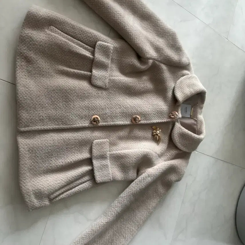 [BUNJANG] Alpaca Wool Blend Coat - Size 66 / 알파카 반코트 66사이즈