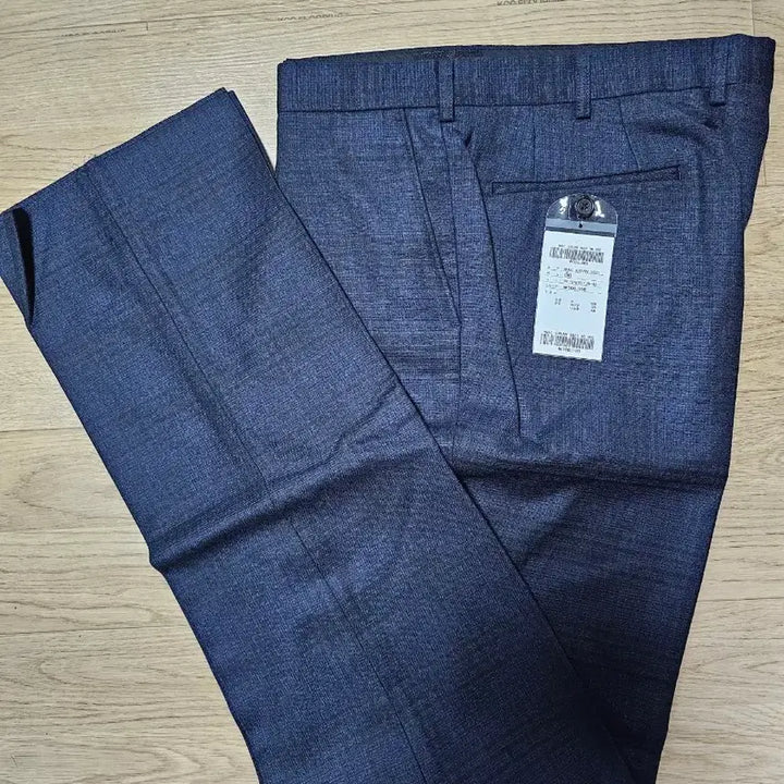[BUNJANG] Men's Wool Check Navy Trousers / 남성 정장 바지 순모 체크네이비 92 동복 새상품