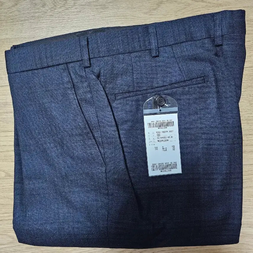 [BUNJANG] Men's Wool Check Navy Trousers / 남성 정장 바지 순모 체크네이비 92 동복 새상품