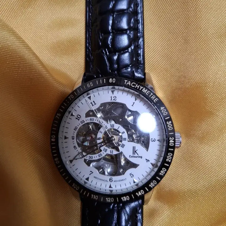 [BUNJANG] lk Colouring Automatic Watch Black Leather 43mm / lk Colouring 오토매 틱 시계 블랙 가죽줄43mm급매