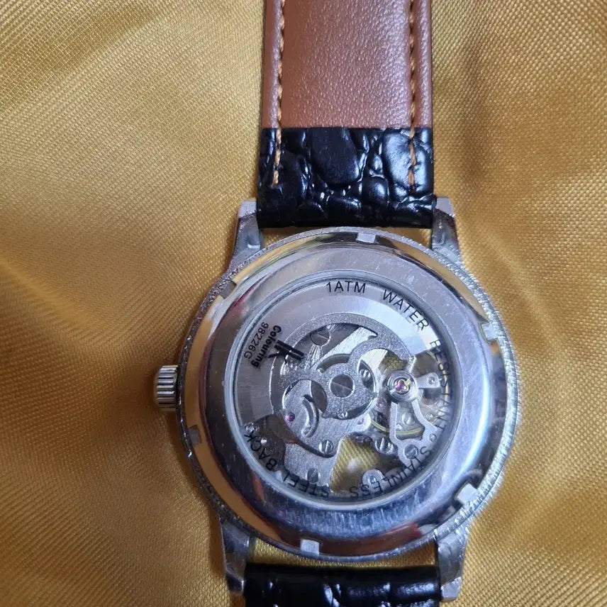 [BUNJANG] lk Colouring Automatic Watch Black Leather 43mm / lk Colouring 오토매 틱 시계 블랙 가죽줄43mm급매