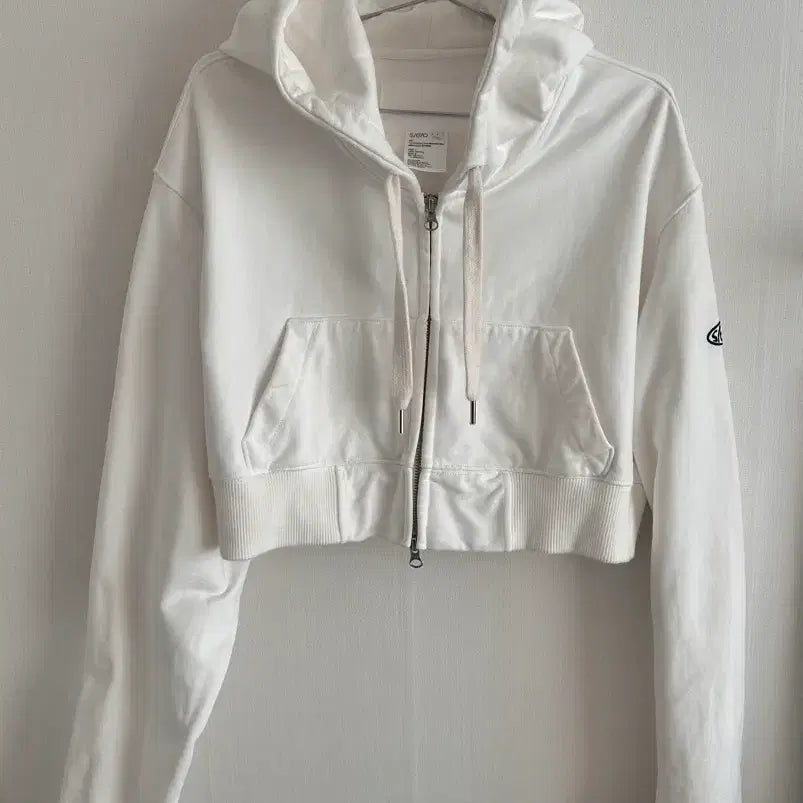 [BUNJANG] S/E/O Cropped Hood Zip Up White / S/E/O 에스이오 크롭 후드 집업 화이트