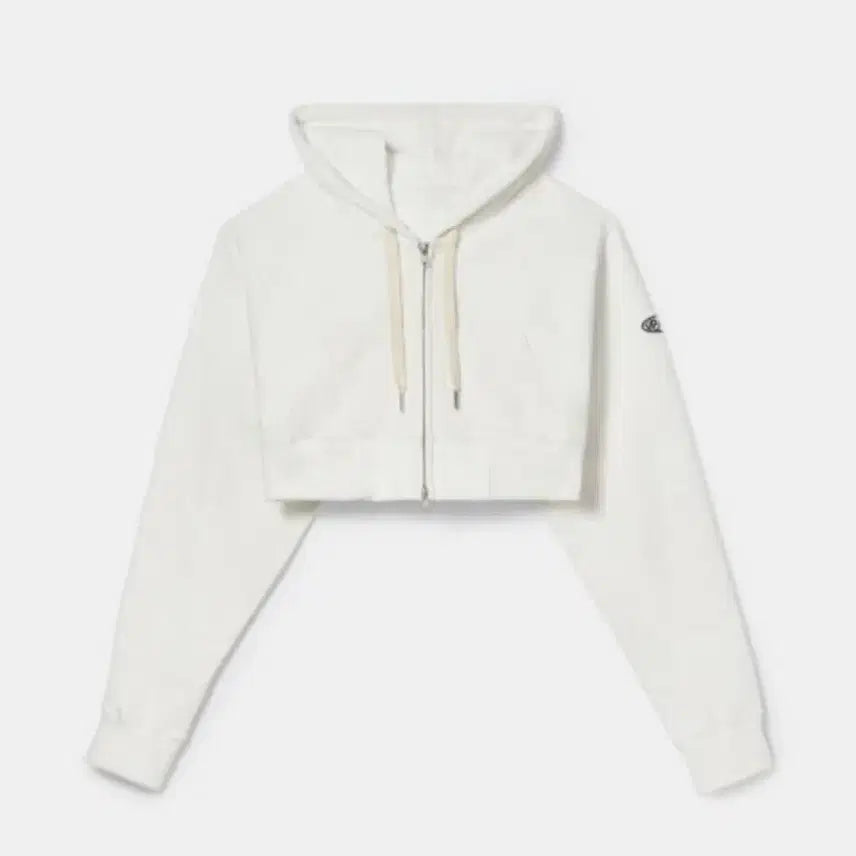[BUNJANG] S/E/O Cropped Hood Zip Up White / S/E/O 에스이오 크롭 후드 집업 화이트
