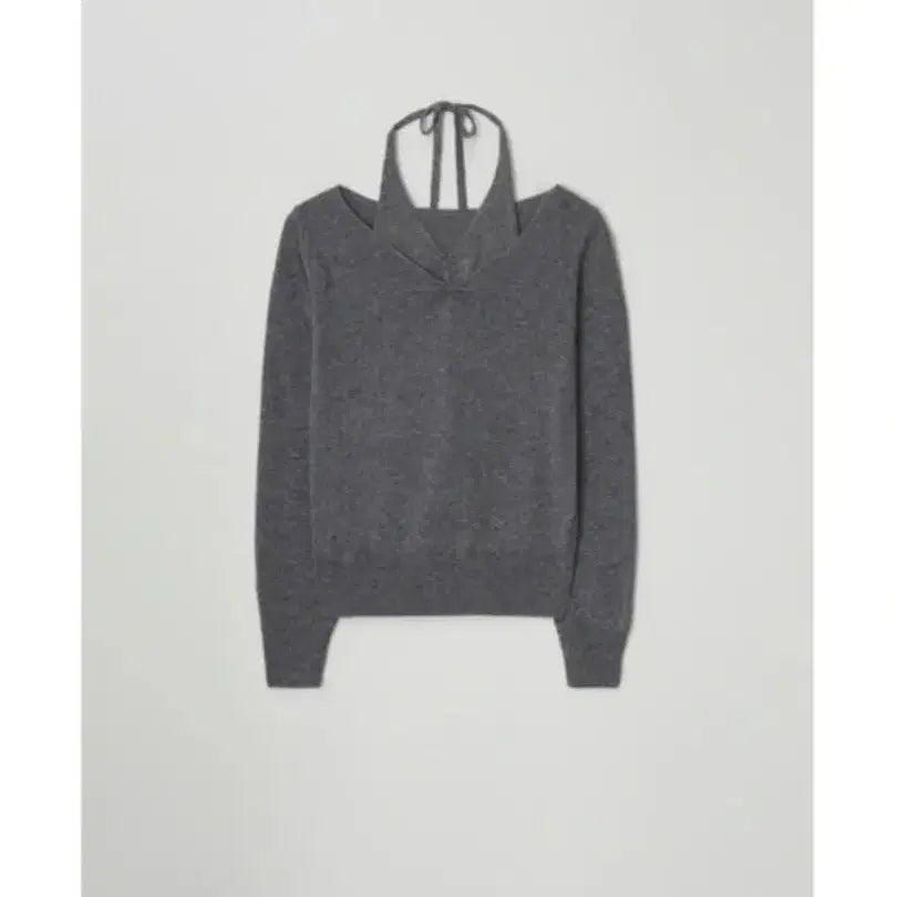 [BUNJANG] Le Vain Souffle Ensemble Halter Neck Knit Top / 르베인 souffle ensemble 홀터넥 니트 그레이
