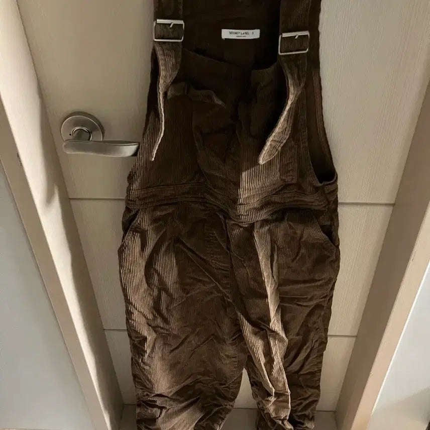 [BUNJANG] Brown Corduroy Overalls Jumpsuit / 브라운 코듀로이 멜빵바지, 점프슈트 (이사로 정리중)