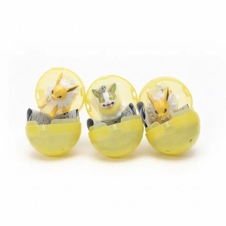 [BUNJANG] Pokemon Swing Series Jolteon &amp; Growlithe Keyring Collection / 새상품 포켓몬스터 스윙 줄줄이 연결 키링 컬렉션 가챠(쥬피썬더, 멍파치)