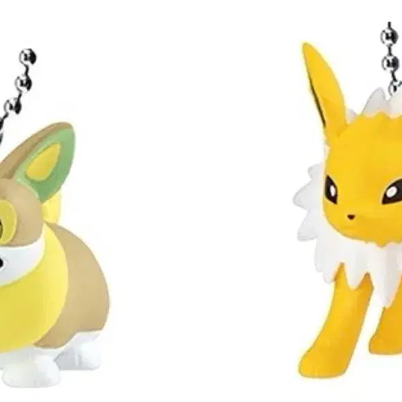 [BUNJANG] Pokemon Swing Series Jolteon &amp; Growlithe Keyring Collection / 새상품 포켓몬스터 스윙 줄줄이 연결 키링 컬렉션 가챠(쥬피썬더, 멍파치)