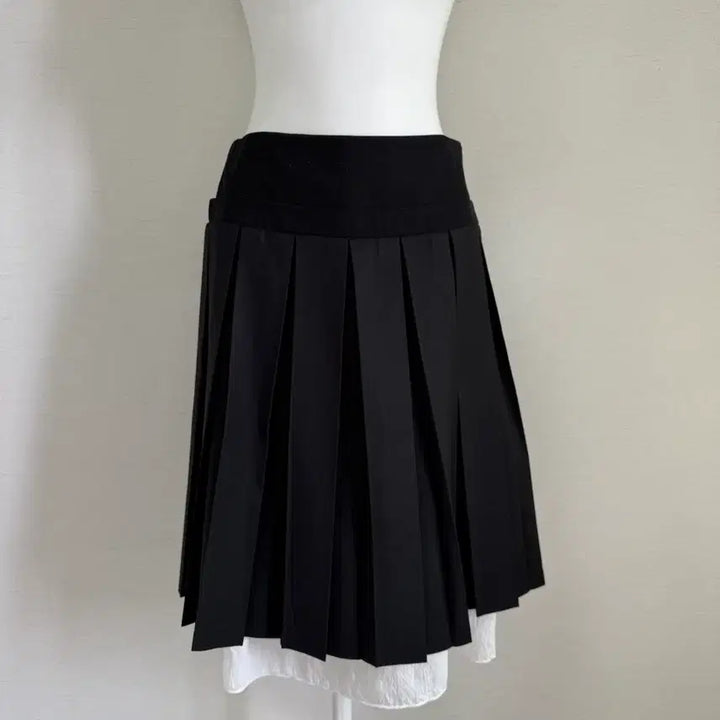 [BUNJANG] Pleated Layered Midi Skirt / 새상품) 플리츠 레이어드 미디스커트