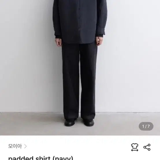 [BUNJANG] Moia Padded Shirt Brown / Moia 모이아 패디드 셔츠 브라운