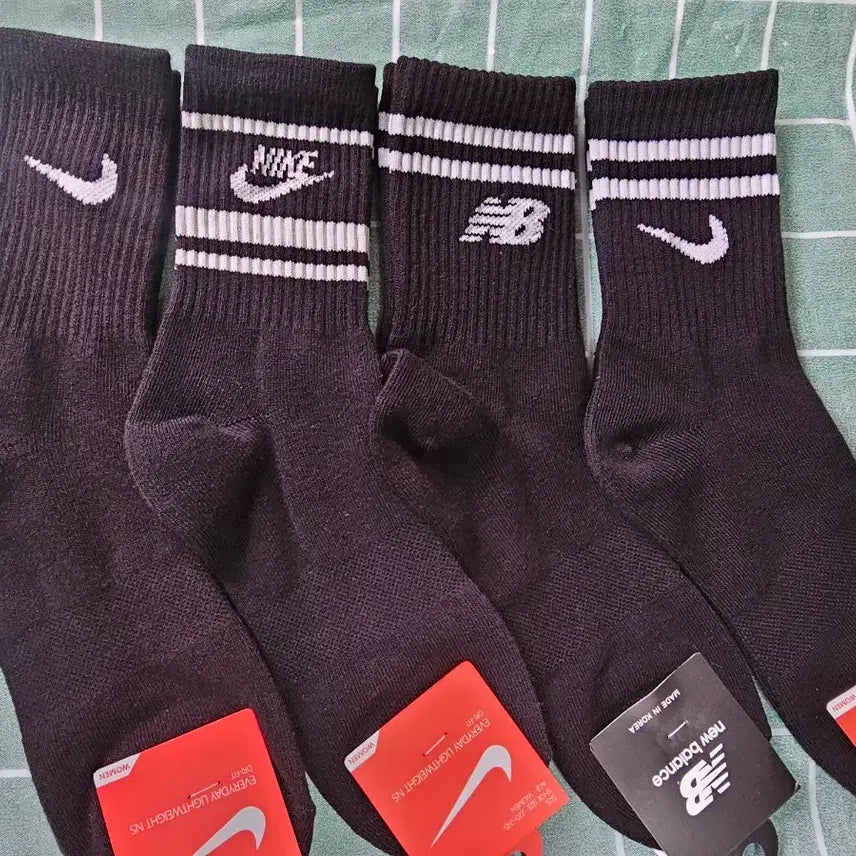 [BUNJANG] Nike New Balance Black Socks Set / 나이키,뉴발란스 여자,남자 검정새 양말모음