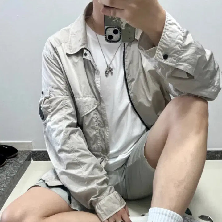 [BUNJANG] CP Company Chrome Overshirt Jacket Pearl Gray / [XXXL] [3XL] CP컴퍼니 씨피컴퍼니 크롬 오버셔츠 자켓 펄그레이