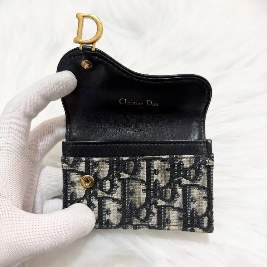 [BUNJANG] Dior Oblique Saddle Flap Card Holder / [정품] 디올 오블리크 새들 플랩 카드지갑