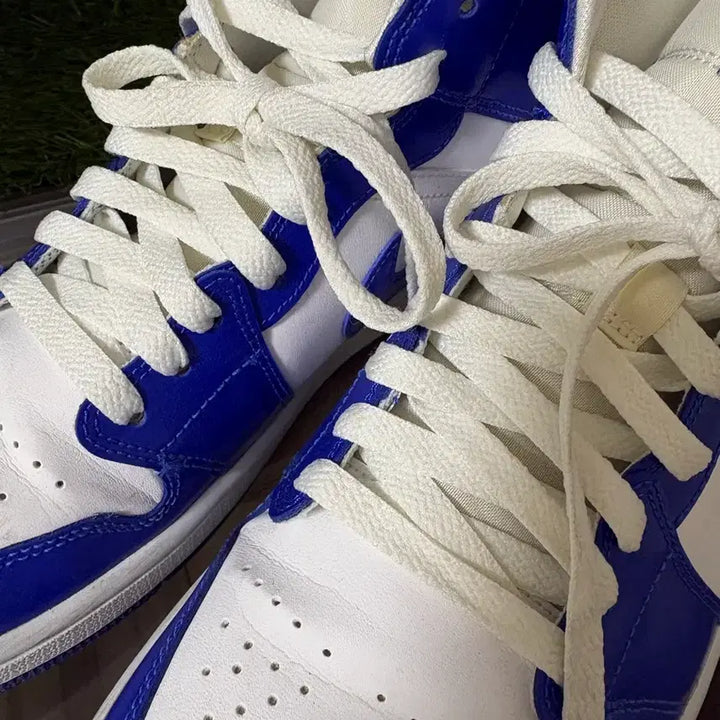 [BUNJANG] Nike Jordan 1 Mid White Hyper Royal / [w275] 나이키 조던 1 미드 화이트 하이퍼 로얄