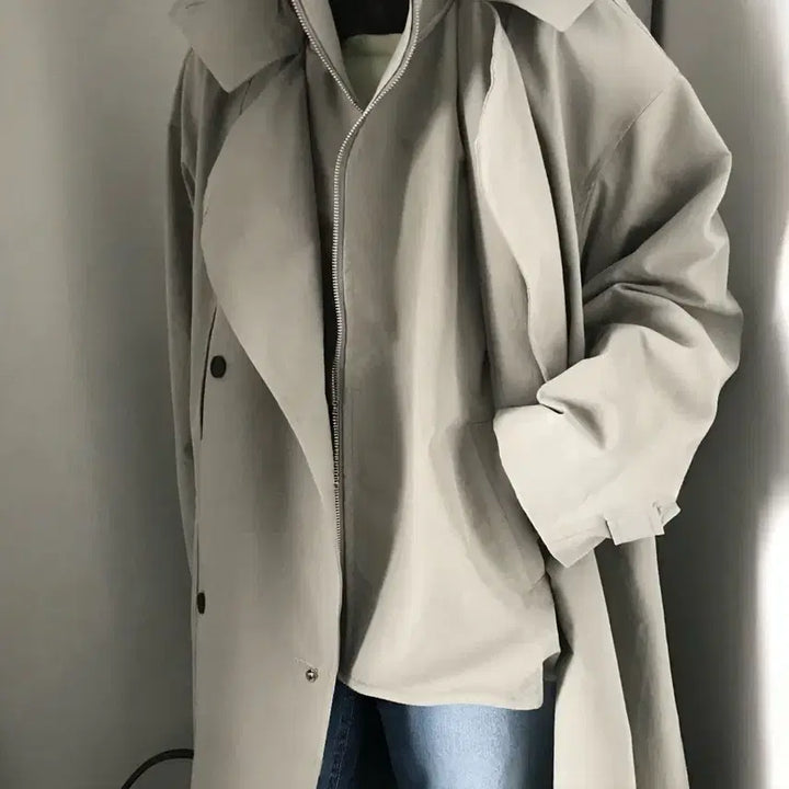 [BUNJANG] Double Breasted Trench Coat / <새상품> 더블 트렌치 코트 2color