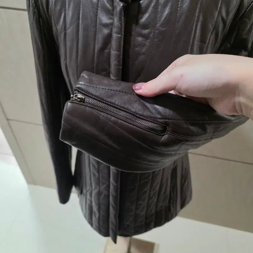 [BUNJANG] Real Leather Jacket (Size 55-66) / 초코브라운 리얼 양가죽 자켓 / 핏 예쁜 55~66