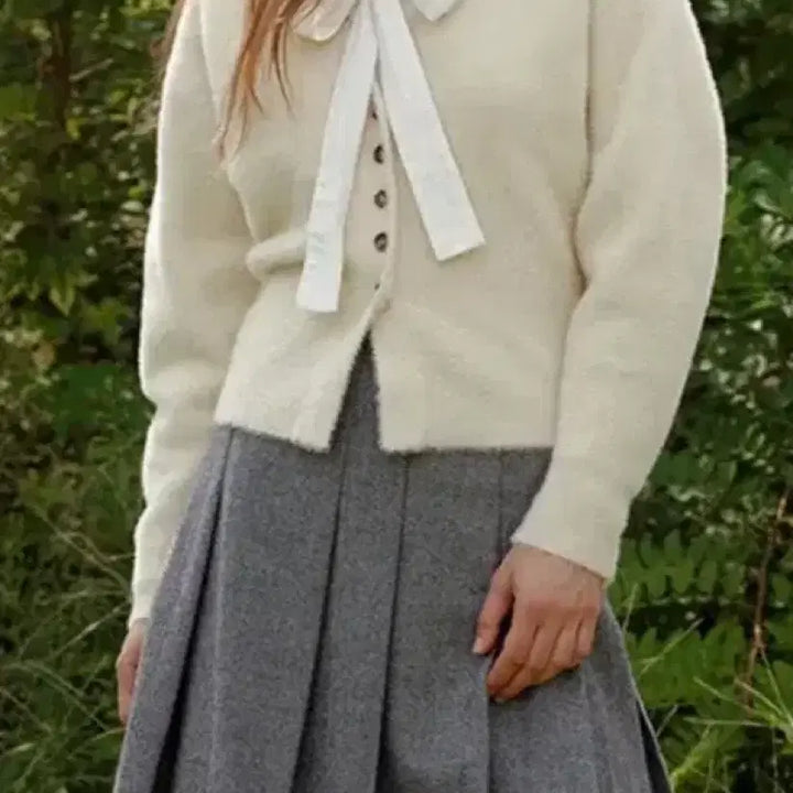 [BUNJANG] Atcorner Herringbone Pleated Skirt M / 앳코너 헤링본 플리츠스커트 m