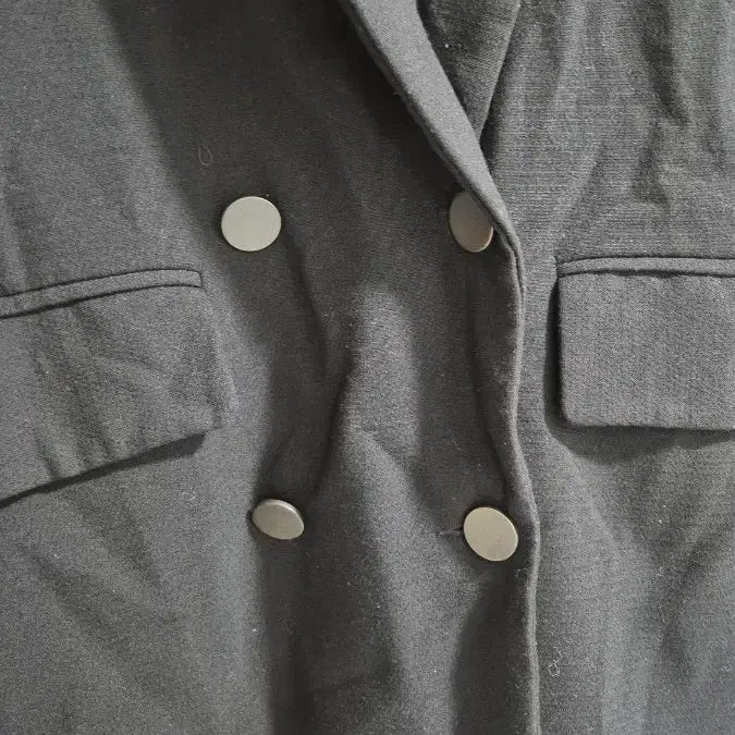 [BUNJANG] Black Double Button Jacket / 블랙 더블 버튼 자켓