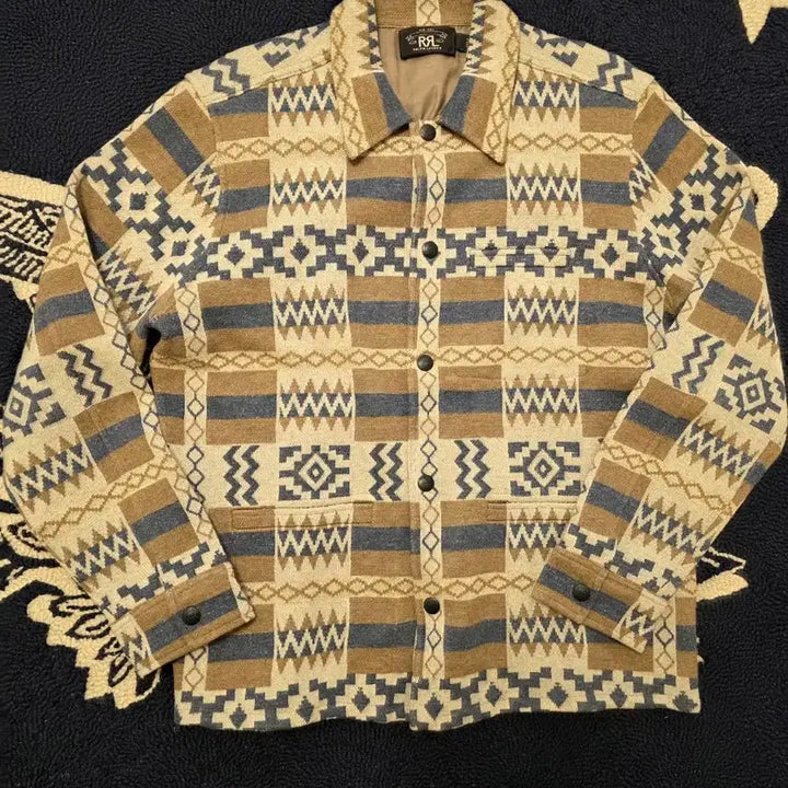 [BUNJANG] RRL Western Jacquard Sweater Jacket L / 더블알엘 웨스턴 자카드 스웨터 자켓 L