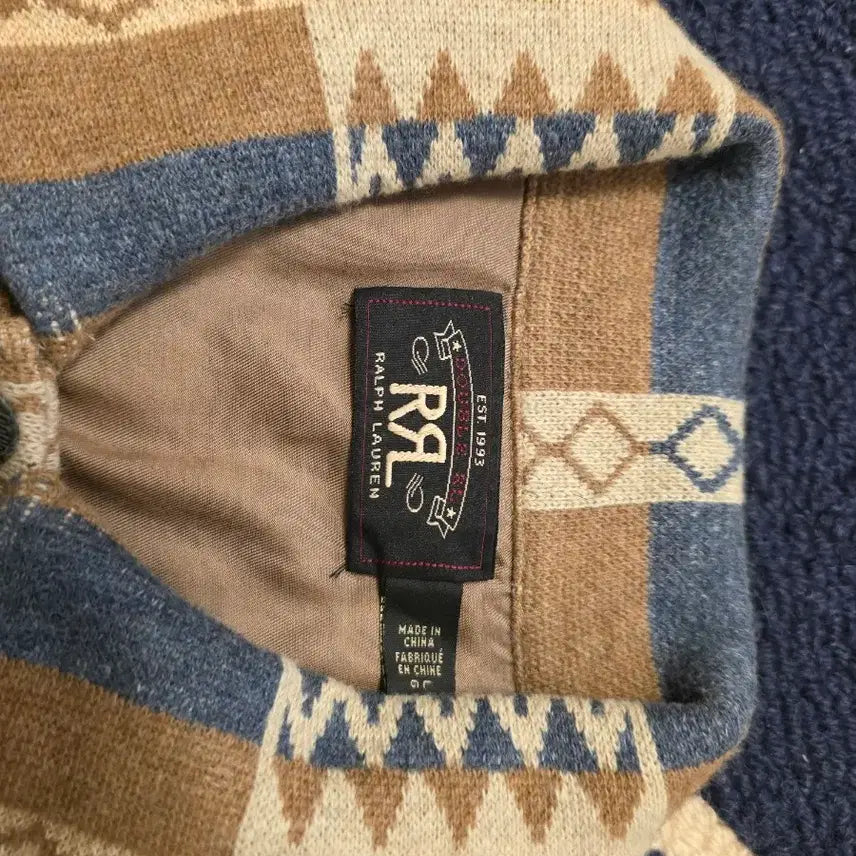 [BUNJANG] RRL Western Jacquard Sweater Jacket L / 더블알엘 웨스턴 자카드 스웨터 자켓 L