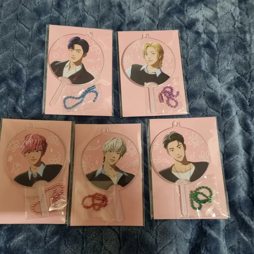 [BUNJANG] PLAVE Encore Mini Fan Keyring Bundle Set (Sealed) / 플레이브 앙콘 미니 부채 키링 일괄판매합니다.