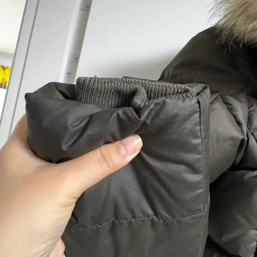 [BUNJANG] Beanpole Outdoor Duck Down Long Padded Jacket / 빈폴 아웃도어 덕다운 롱패딩 카키 95