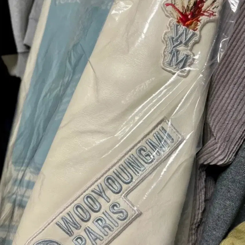 [BUNJANG] Wooyoungmi Mint Volcano Varsity Jacket (Size 50) / 우영미 민트 볼케이노 바시티 자켓 50사이즈