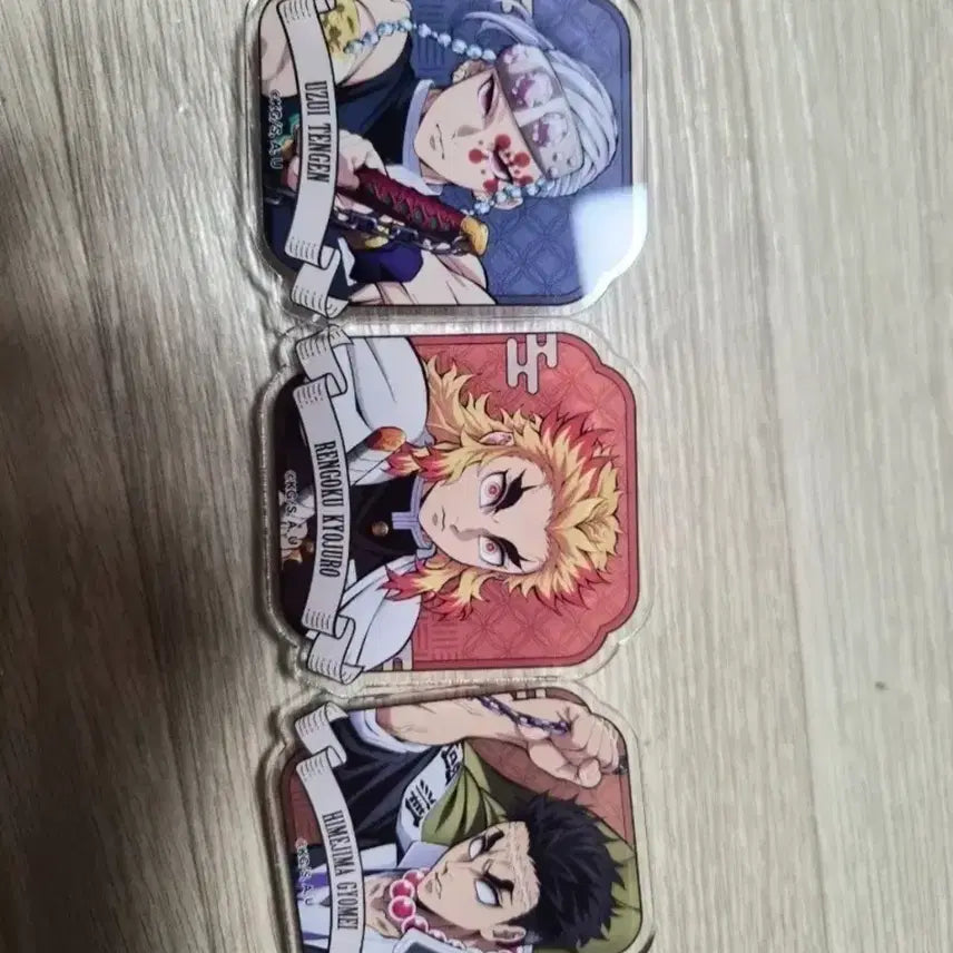[BUNJANG] Demon Slayer Tengen, Rengoku, Gyomei Acrylic Badge Bundle Set / 일괄 ) 귀멸의 칼날 아크릴 배지 / 뱃지 텐겐 렌고쿠 쿄쥬로 교메이